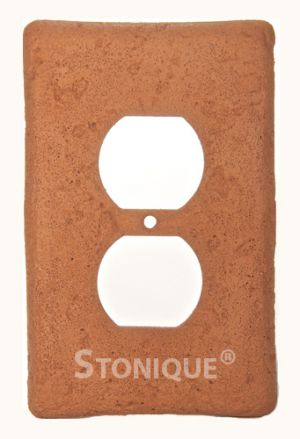 Stonique®  Single Duplex Switch Plate Cover in Terra Cotta